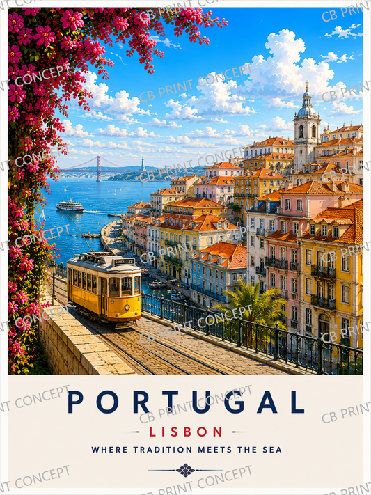 Lisbon Travel Poster | High-Quality Posters | Buy Now at CB Print Concept