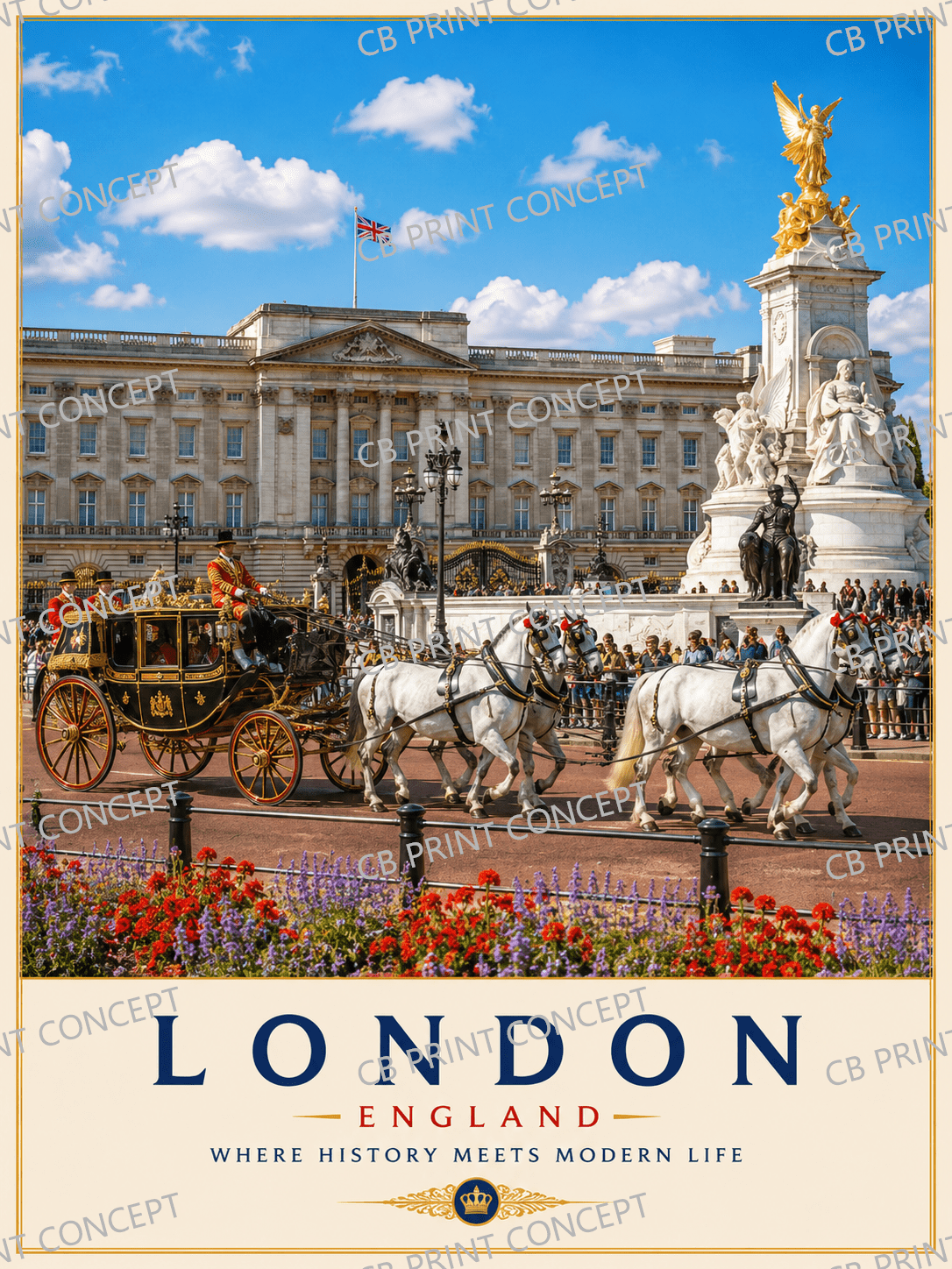 London Travel Poster | High-Quality | Buy Now at CB Print Concept