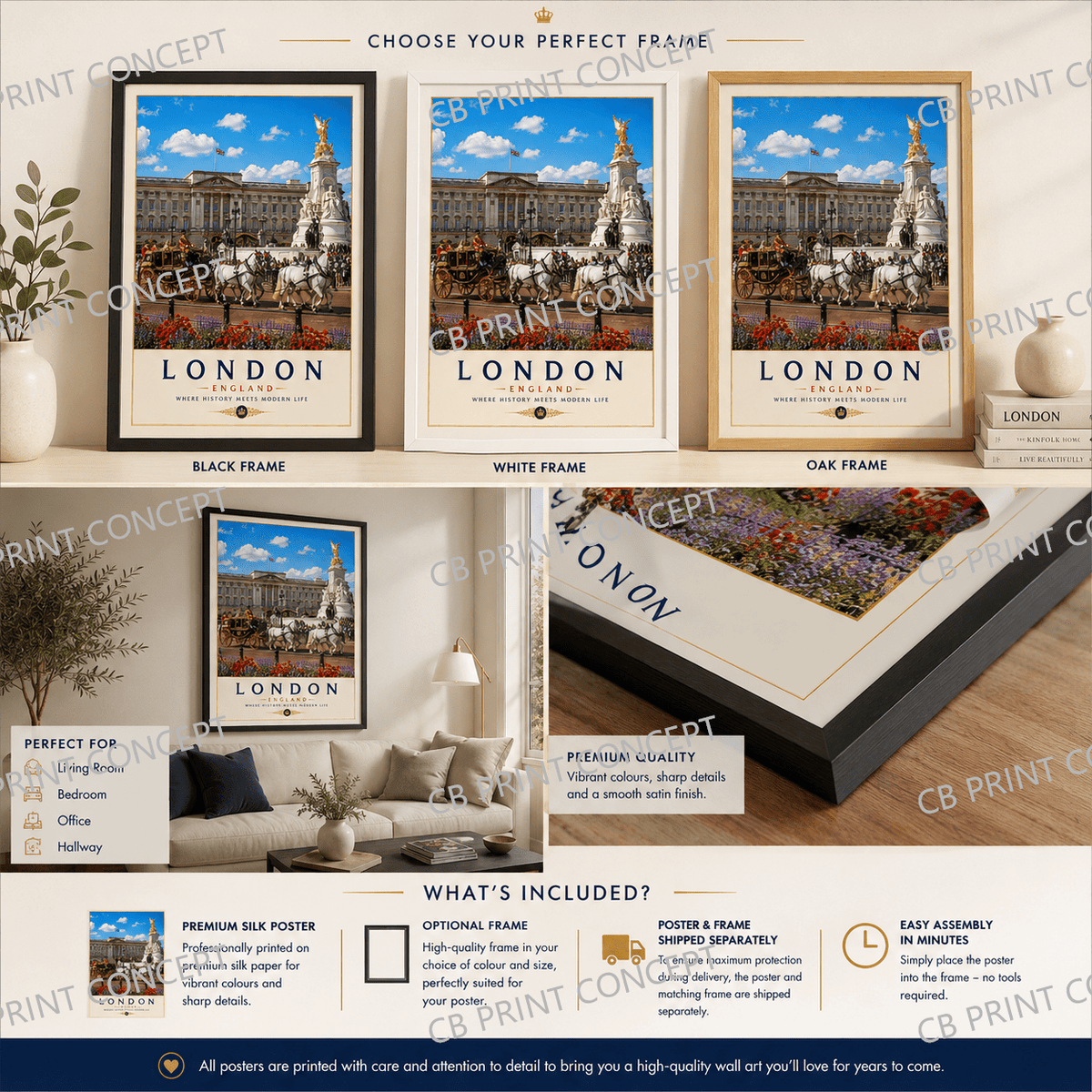 London Travel Poster | High-Quality | Buy Now at CB Print Concept