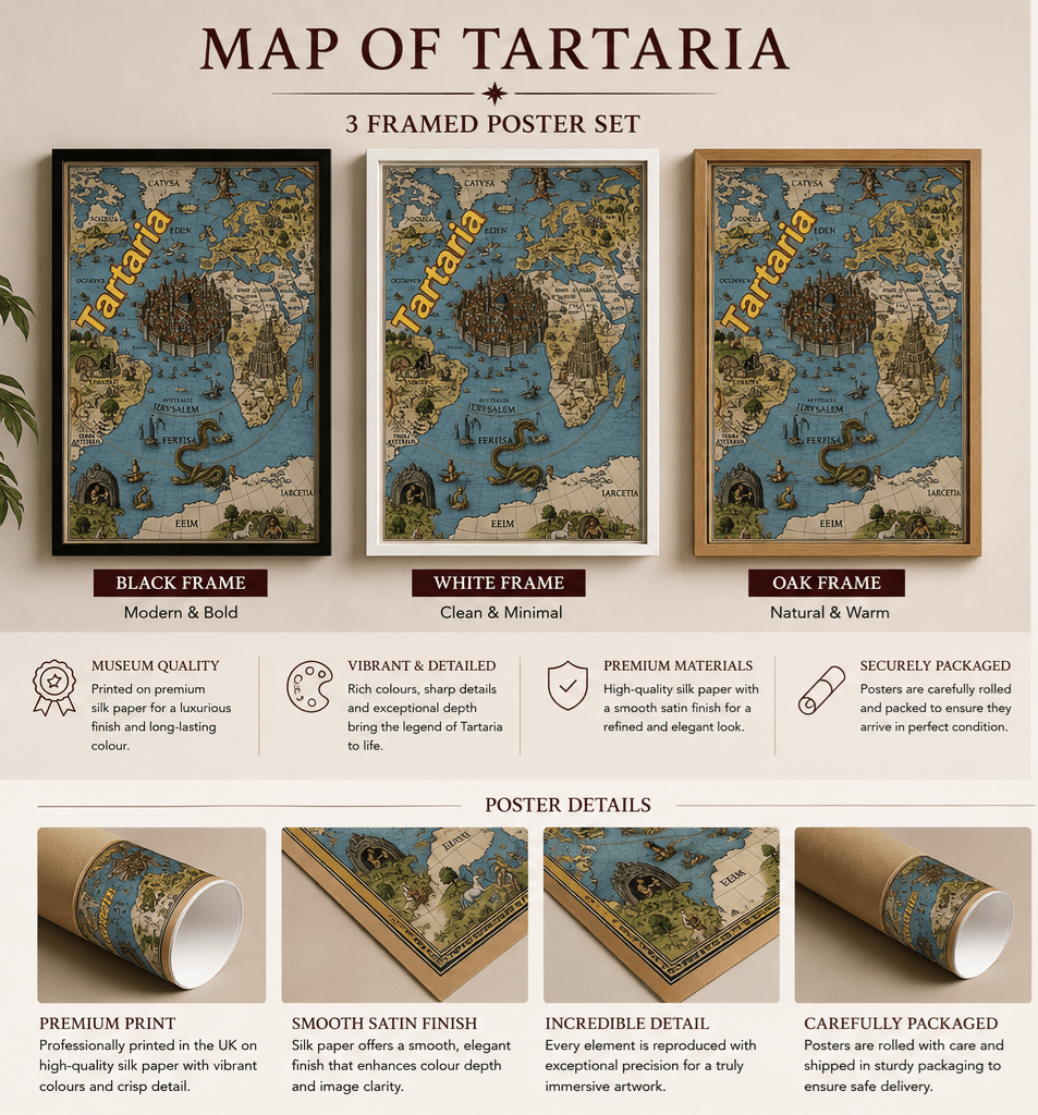 Map of Tartaria | High-Quality Fantasy Map Posters | Buy Now at CB Print Concept
