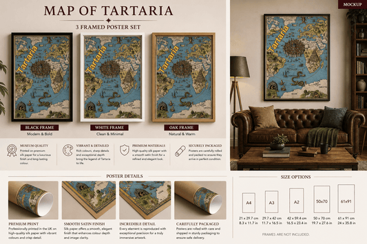 Map of Tartaria | High-Quality Fantasy Map Posters | Buy Now at CB Print Concept