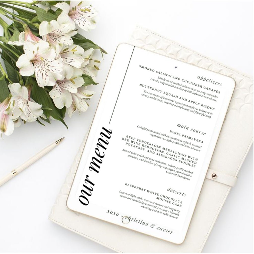 Menu Cards | Unique Menu Cards Gifts | CB Print Concept