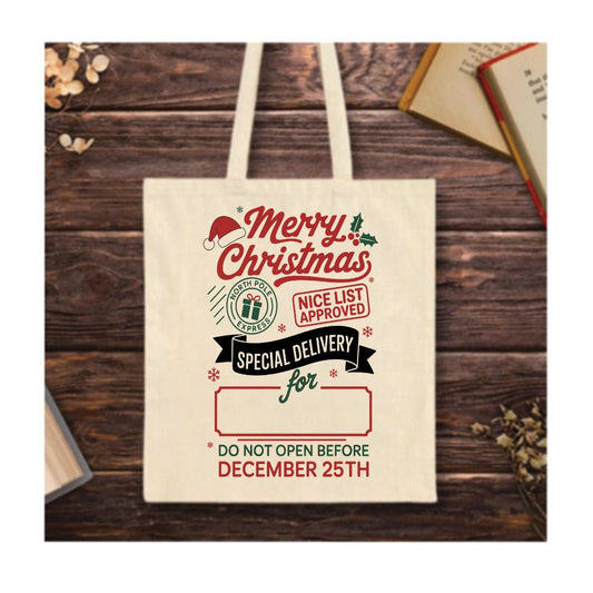 Merry Christmas Special Delivery Tote Bag | High - Quality | Buy Now at CB Print Concept