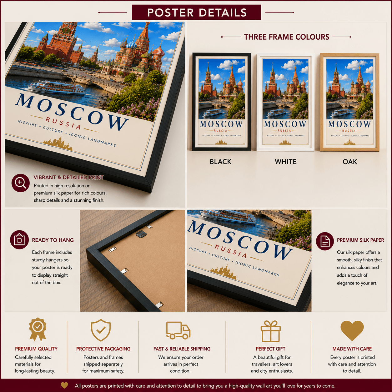 Moscow Travel Poster | High-Quality Posters | Buy Now at CB Print Concept