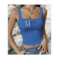 My Style Woman Summer Square Neck Top - Print Concept