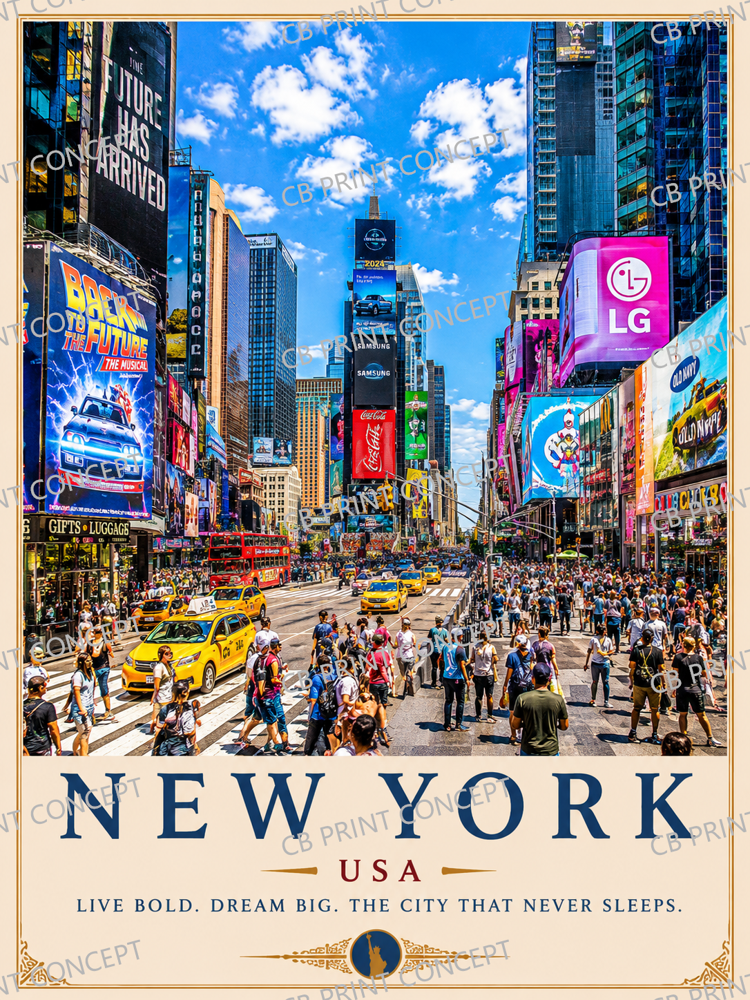 New York Travel Poster | High-Quality Posters | Buy Now at CB Print Concept