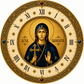 Orthodox Wall Clock – Saint Paraskeva Icon Gold | High-Quality Wall Clocks | Buy Now at CB Print Concept