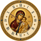 Orthodox Wall Clock – Virgin Mary Icon | High - Quality Wall Clocks | Buy Now at CB Print Concept