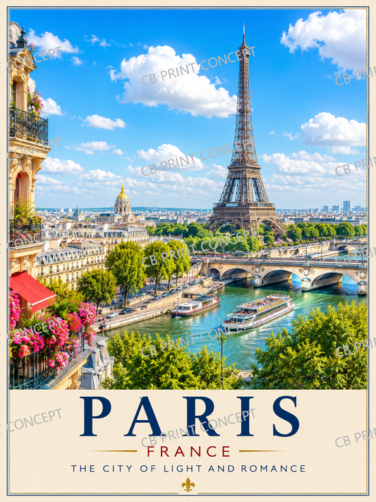Paris Travel Poster | High-Quality Posters | Buy Now at CB Print Concept