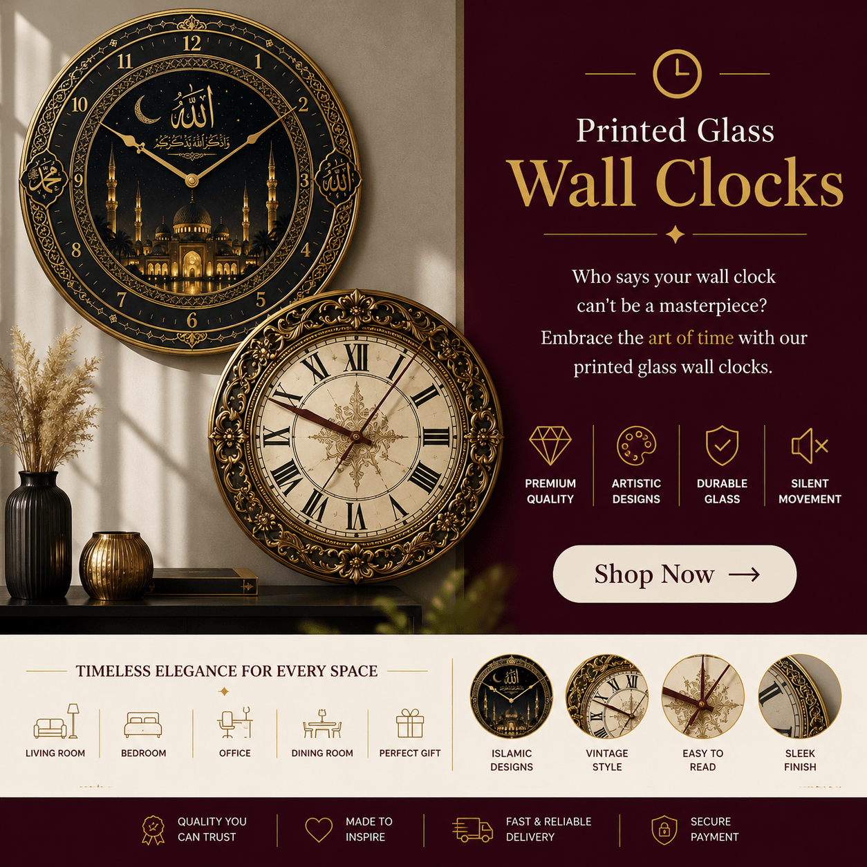 Personalised Photo Wall Clock | High-Quality Personalised Wall Clock | Buy Now at CB Print Concept