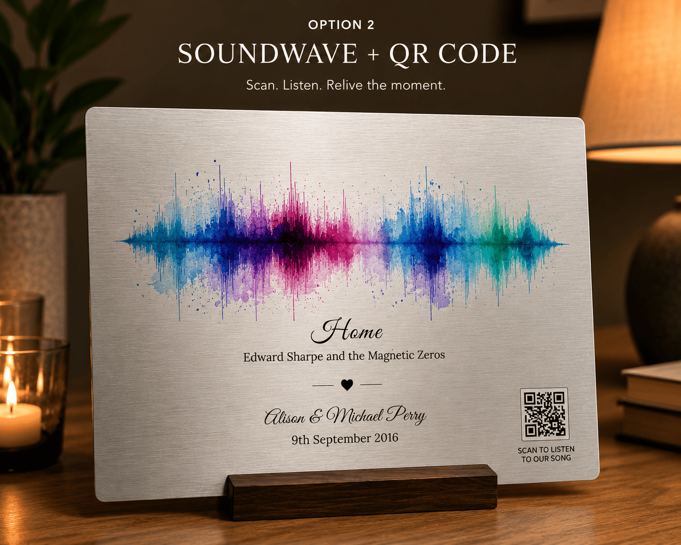 Personalised Soundwave Aluminium Print | High - Quality | Buy Now at CB Print Concept