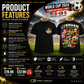 Promotional image of World Cup 2026 personalised t-shirts with product features and design details.