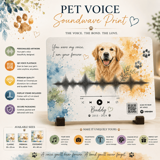 Pet Voice Soundwave Print | High - Quality | Buy Now at CB Print Concept