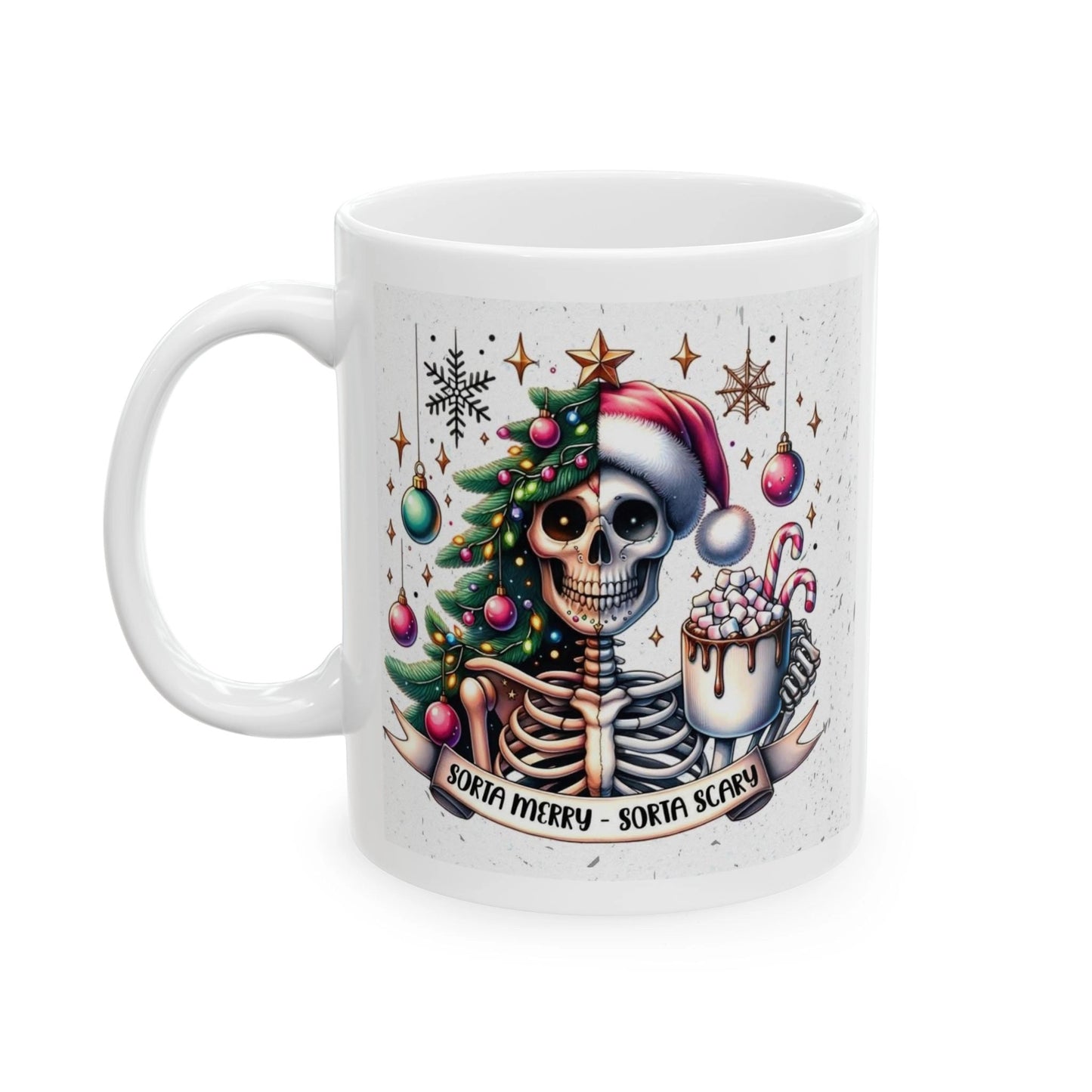 Premium Printed Mug – “SORTA MERRY – SORTA SCARY” | High - Quality | Buy Now at CB Print Concept