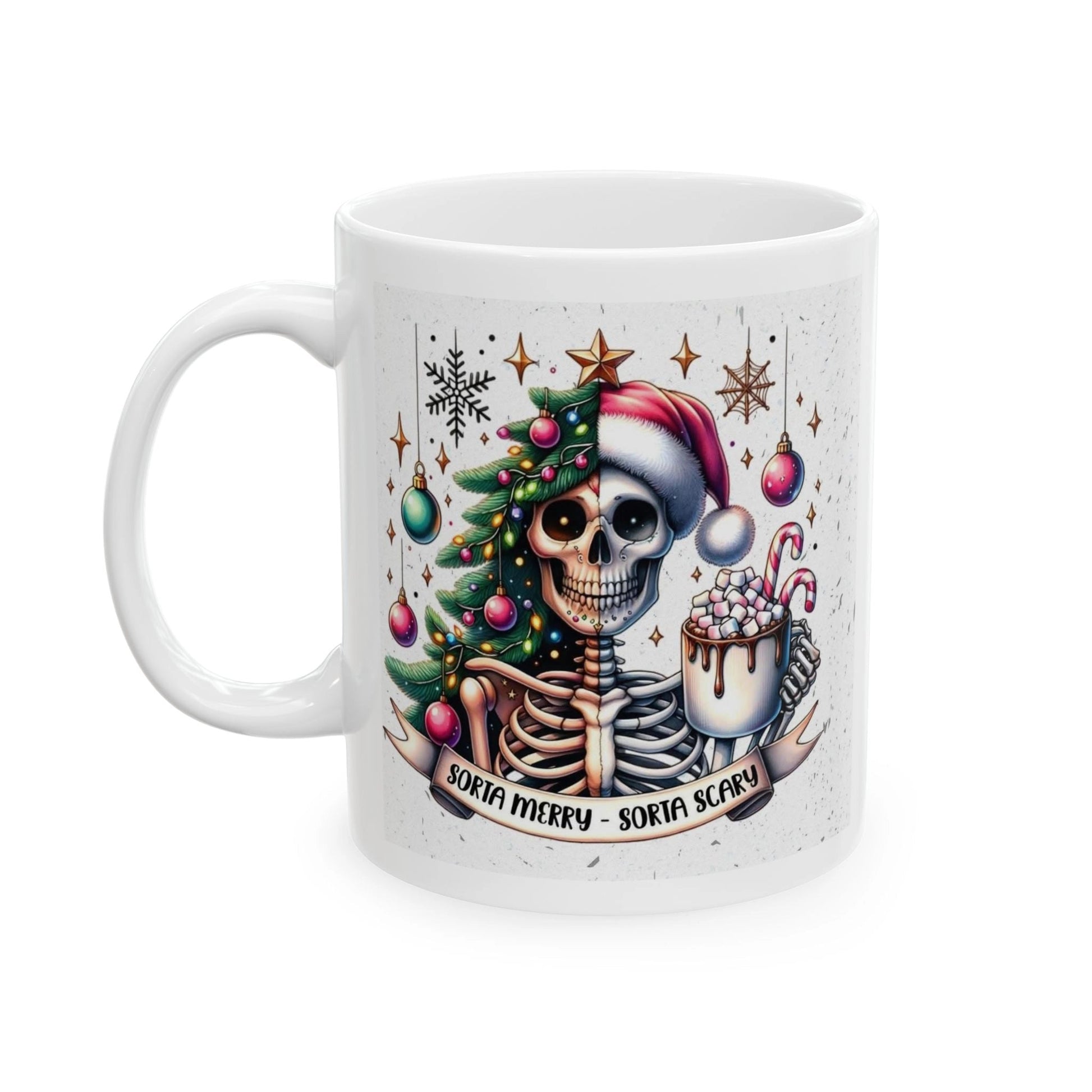 Premium Printed Mug – “SORTA MERRY – SORTA SCARY” | High - Quality | Buy Now at CB Print Concept