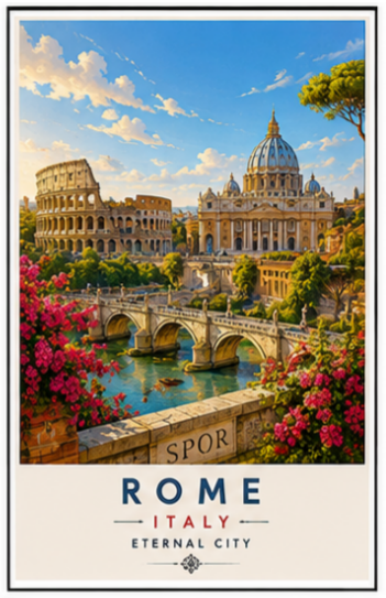 Rome Travel Poster | High-Quality Posters | Buy Now at CB Print Concept