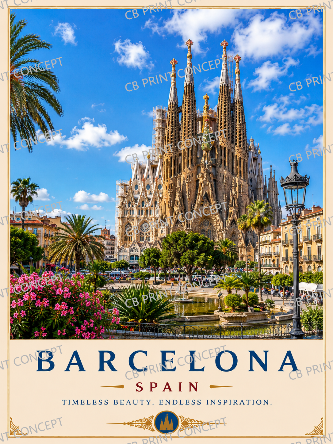 Sagrada Família Wall Art | Spain City Print | High-Quality Posters | Buy Now at CB Print Concept