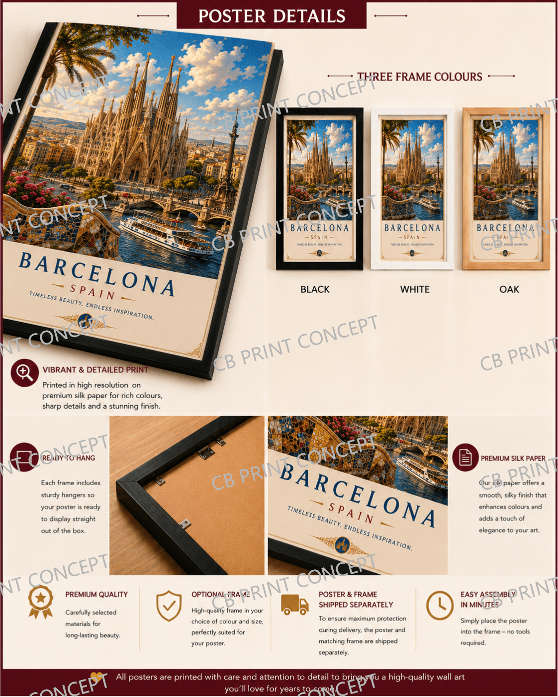 Sagrada Família Wall Art | Spain City Print | High-Quality Posters | Buy Now at CB Print Concept