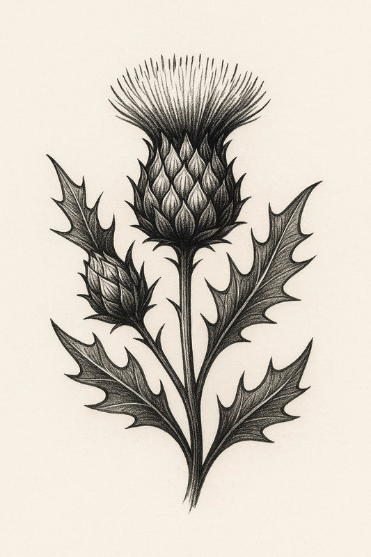 Scottish Thistle Tattoo | High - Quality | Buy Now at CB Print Concept