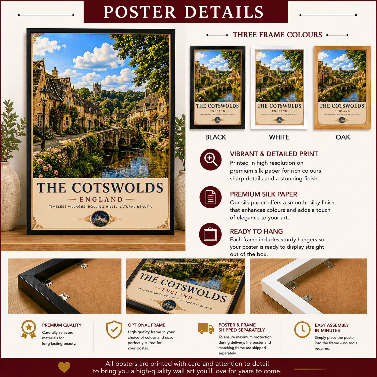 The Cotswolds Poster | High-Quality Posters | Buy Now at CB Print Concept