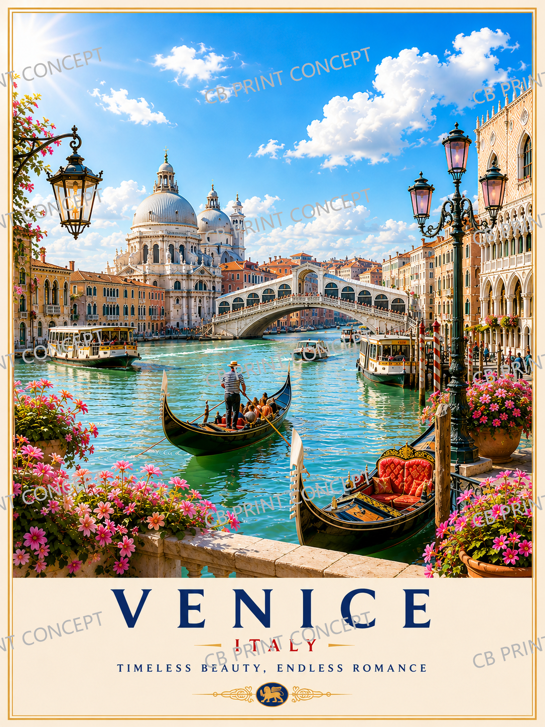 Venice Travel Poster | High-Quality Posters | Buy Now at CB Print Concept