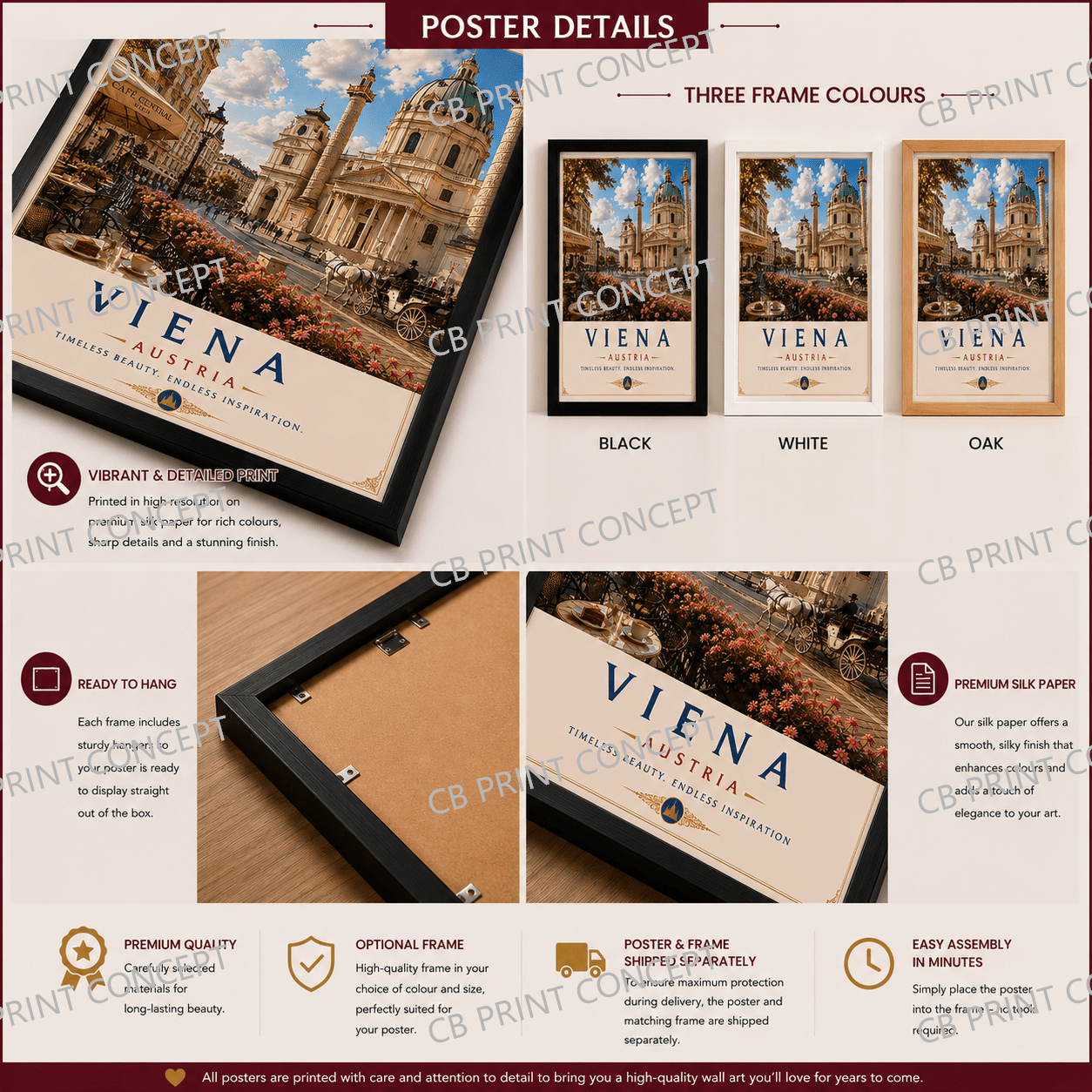 Vienna Travel Poster | High-Quality Posters | Buy Now at CB Print Concept
