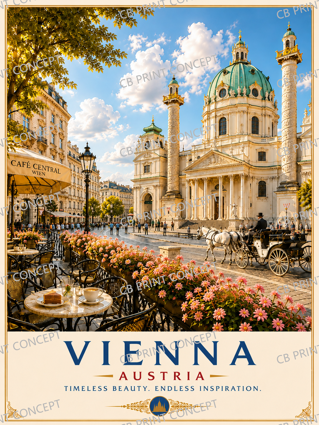 Vienna Travel Poster | High-Quality Posters | Buy Now at CB Print Concept