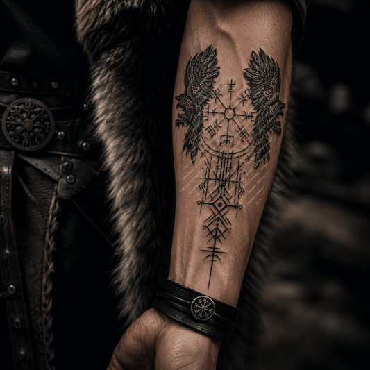 Viking Raven Sigil Tattoo | High - Quality Temporary Tattoos | Buy Now at CB Print Concept