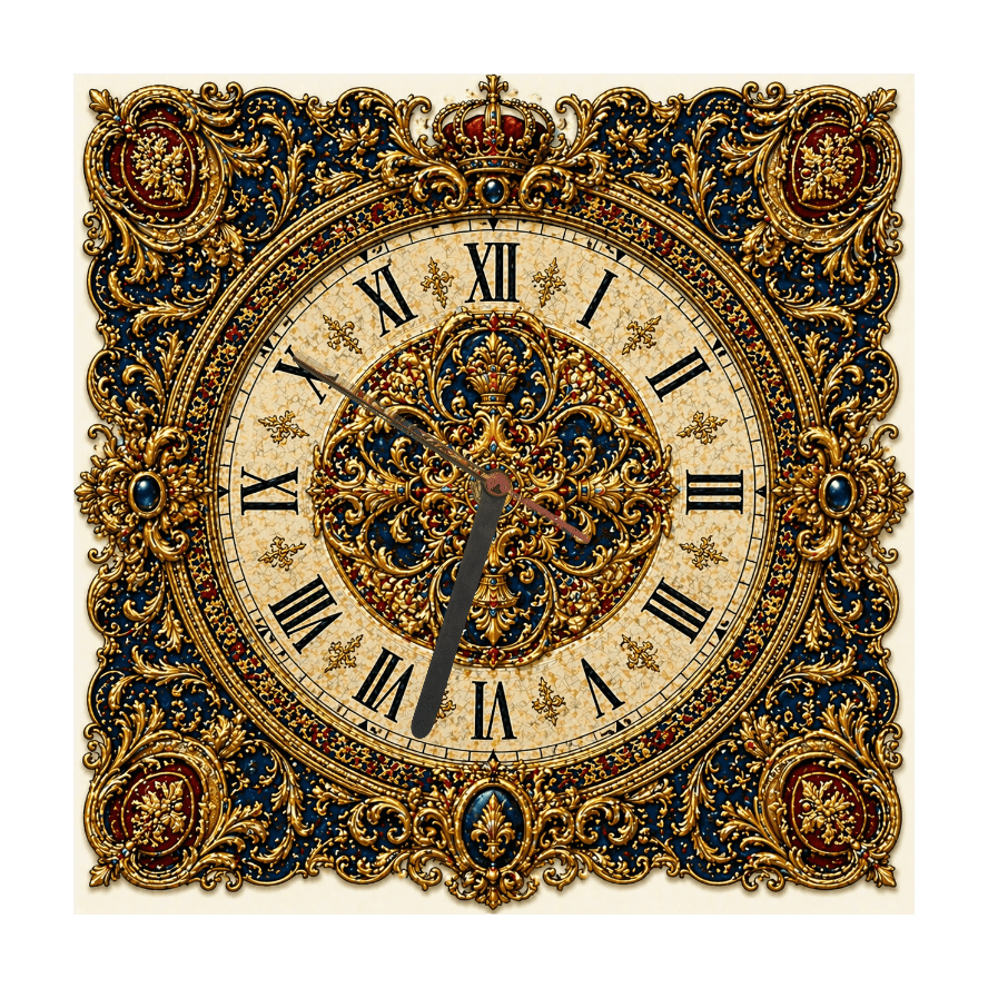 Vintage Byzantine Wall Clock – Imperial Pattern Design | High - Quality Wall Clocks | Buy Now at CB Print Concept