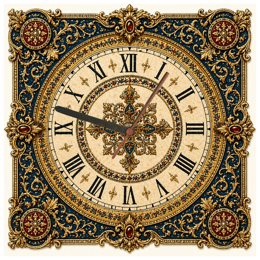 Vintage Byzantine Wall Clock – Imperial Pattern Design | High - Quality Wall Clocks | Buy Now at CB Print Concept