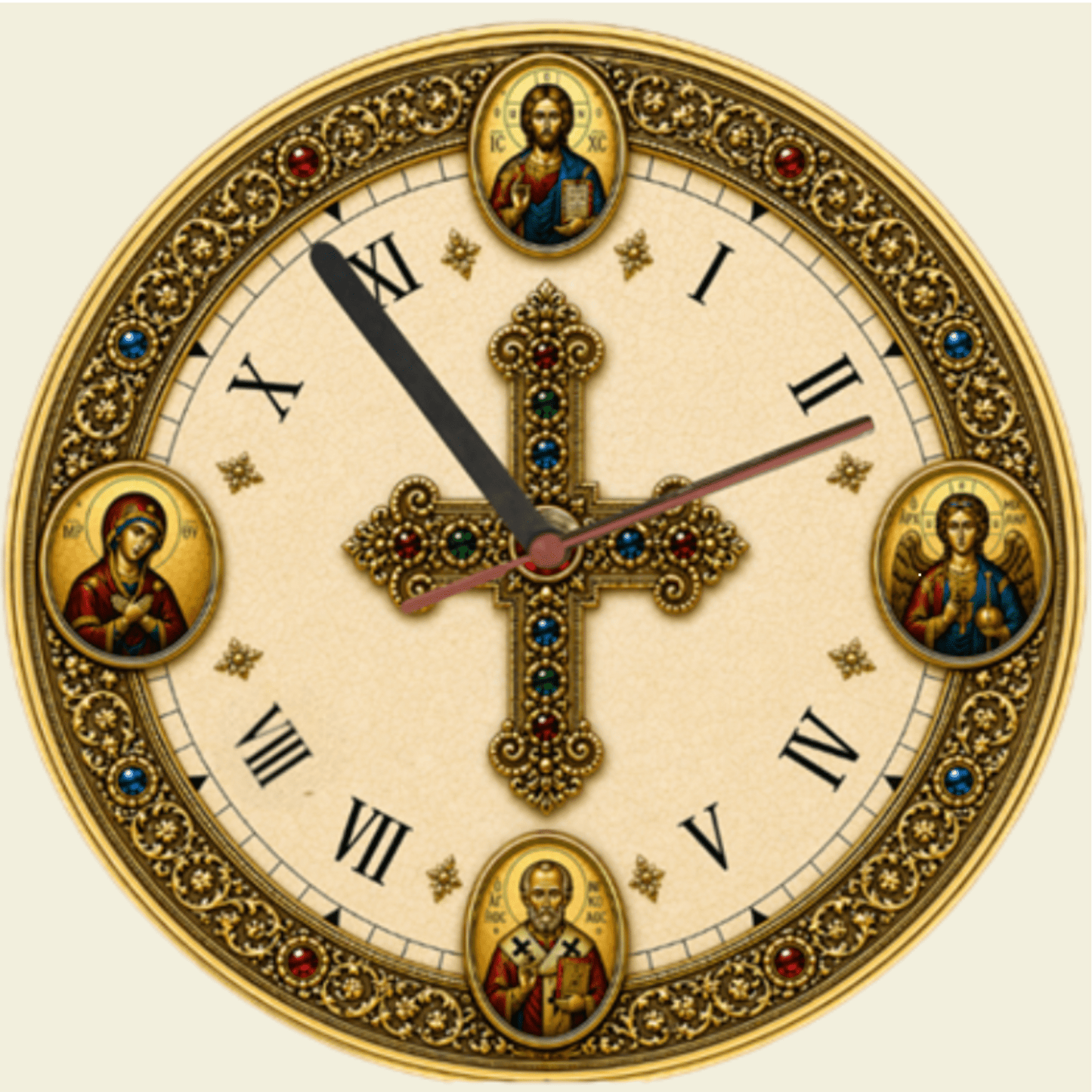 Vintage Byzantine Wall Clock – Imperial Pattern Design | High - Quality Wall Clocks | Buy Now at CB Print Concept