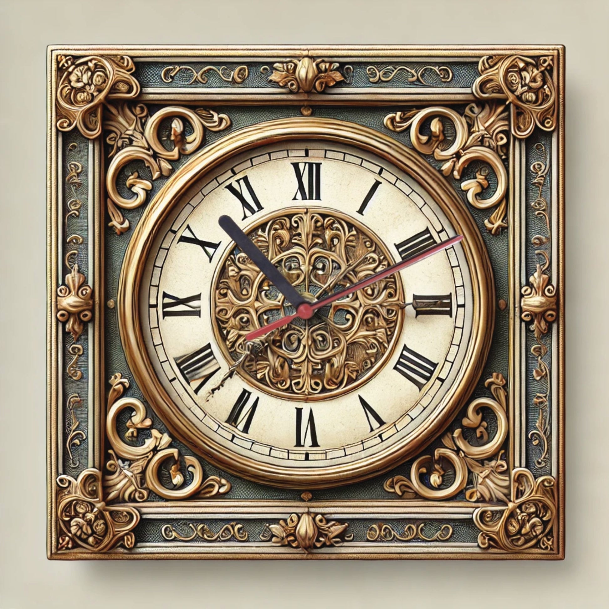 Wall Clock Retro Style Model 2 - Print Concept