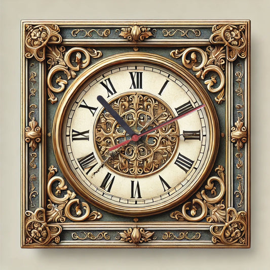 Wall Clock Retro Style Model 2 - Print Concept
