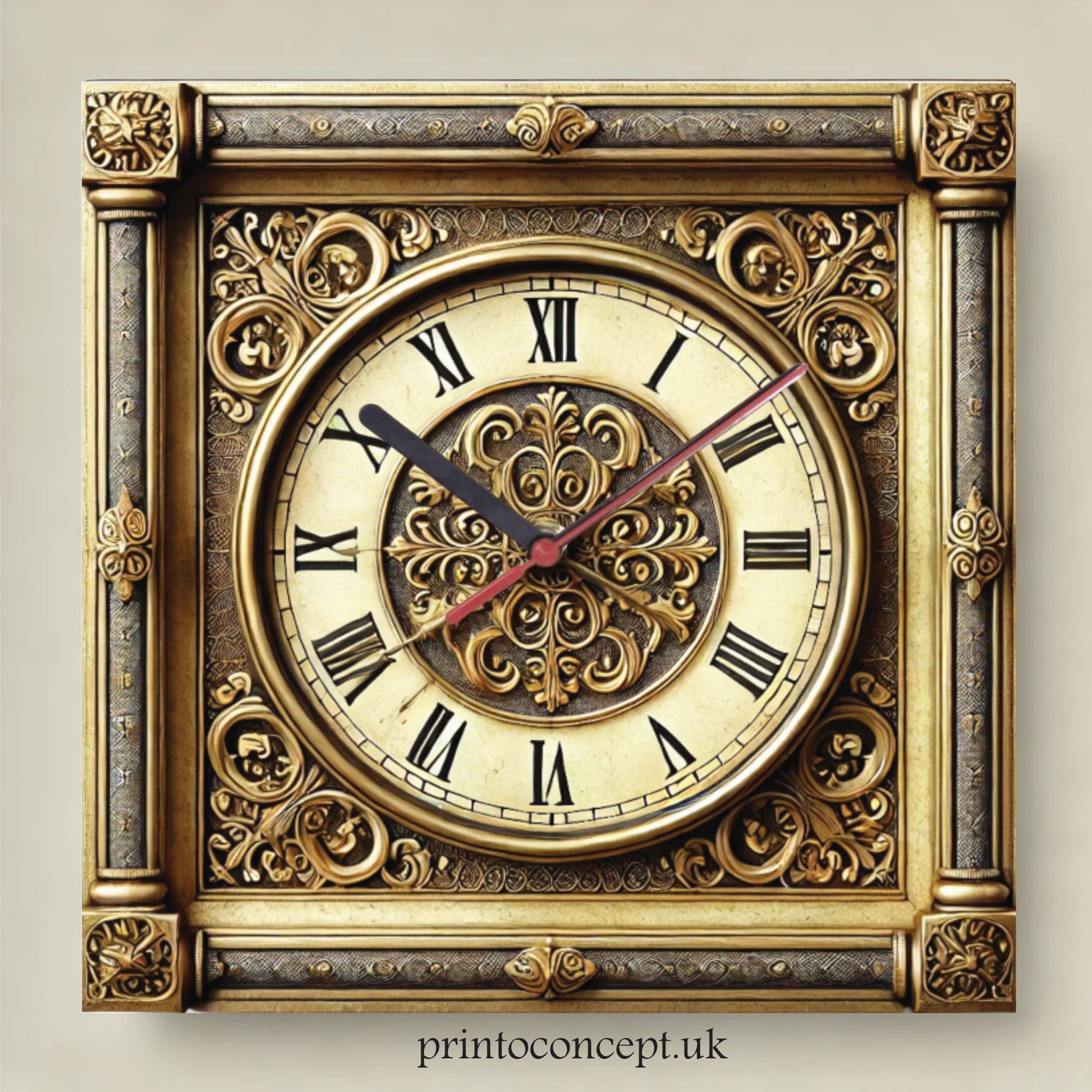 Wall Clock Retro Style Model 3 - Print Concept