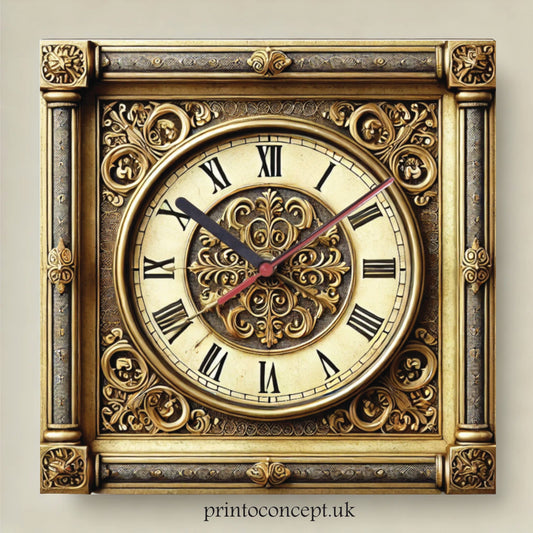 Wall Clock Retro Style Model 3 - Print Concept