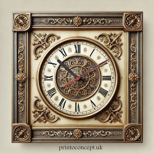 Wall Clock Retro Style Model 5 - Print Concept