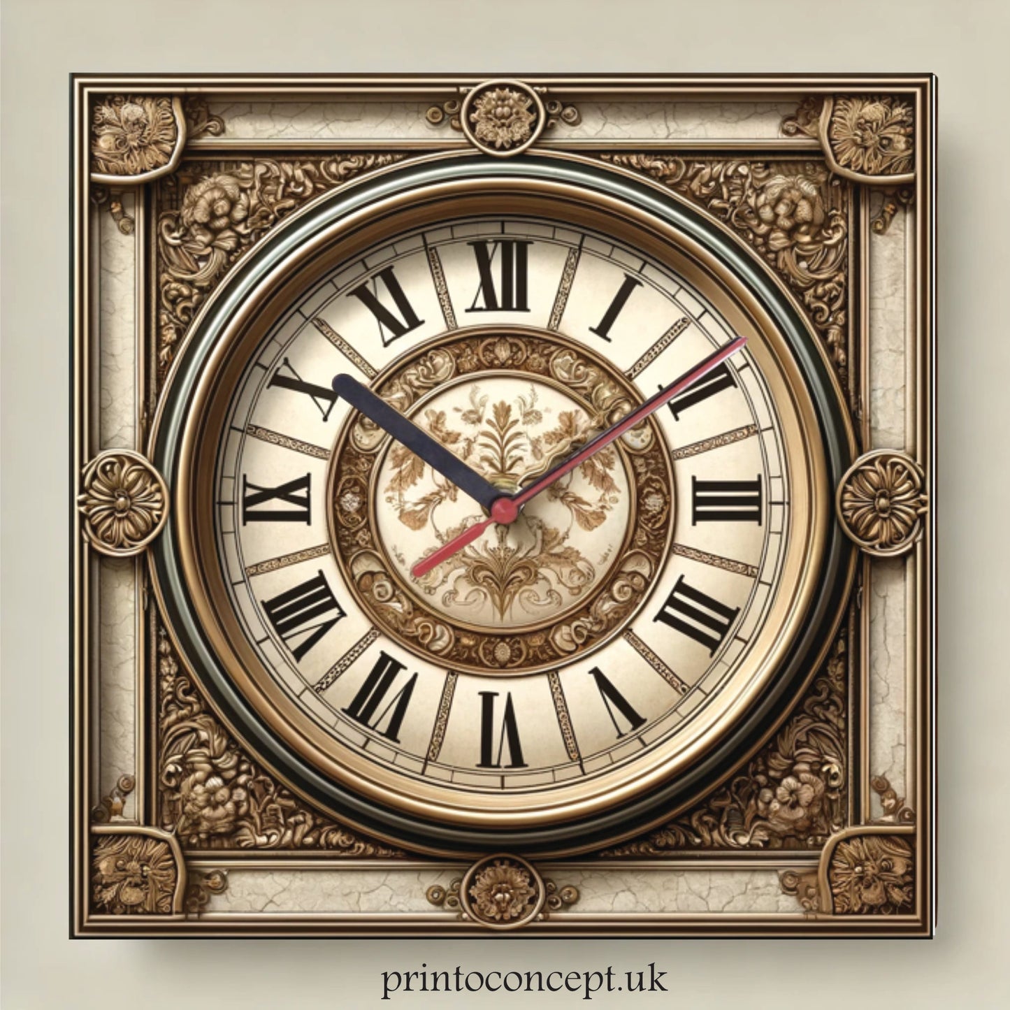 Wall Clock Retro Style Model 6 - Print Concept