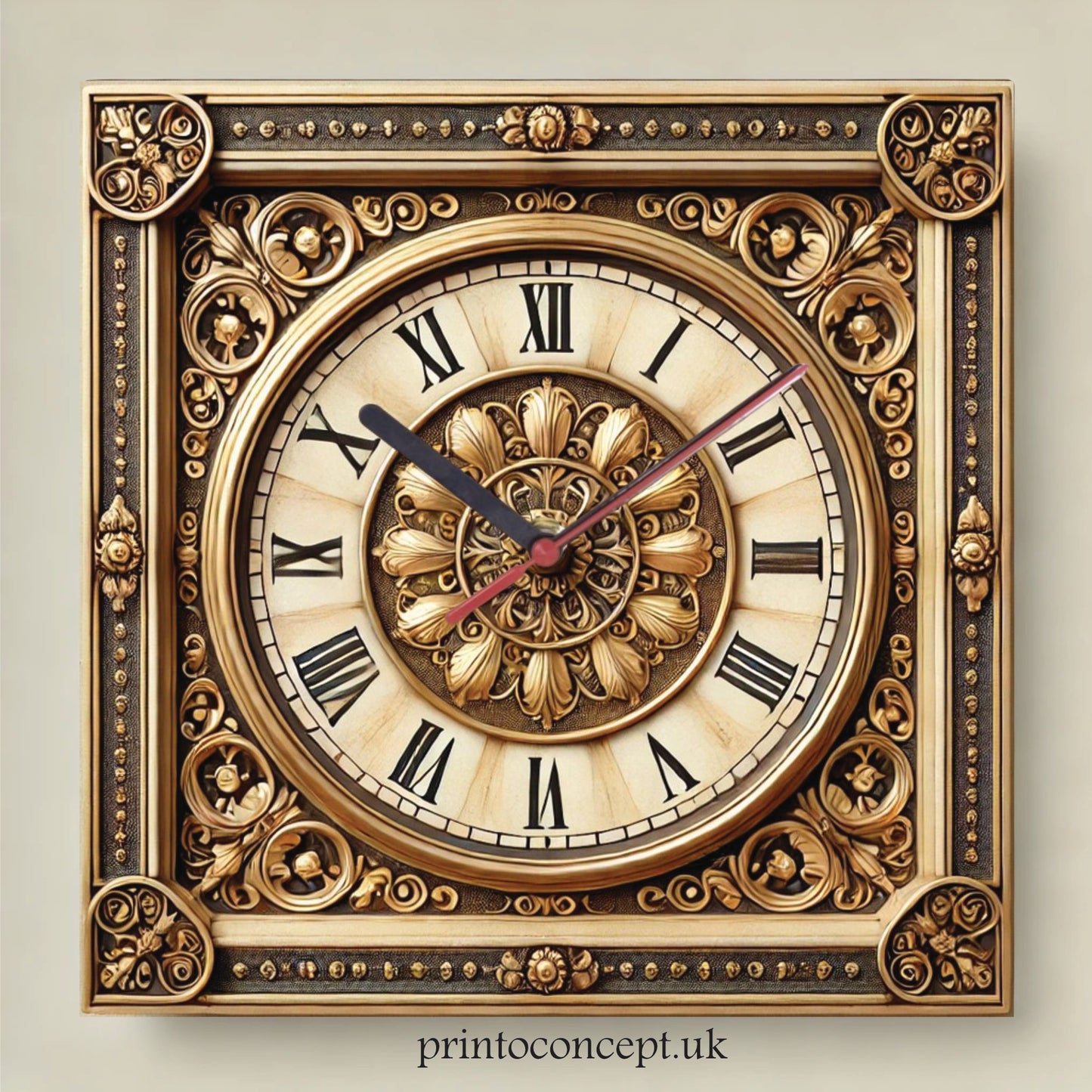 Wall Clock Retro Style Model 8 - Print Concept