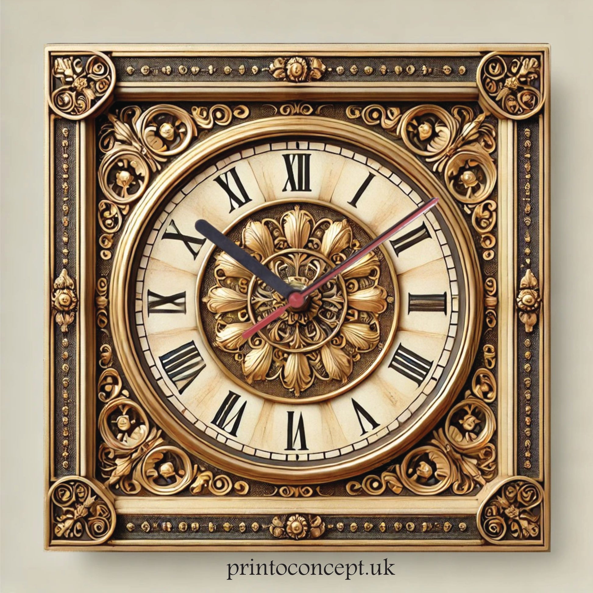 Wall Clock Retro Style Model 8 - Print Concept