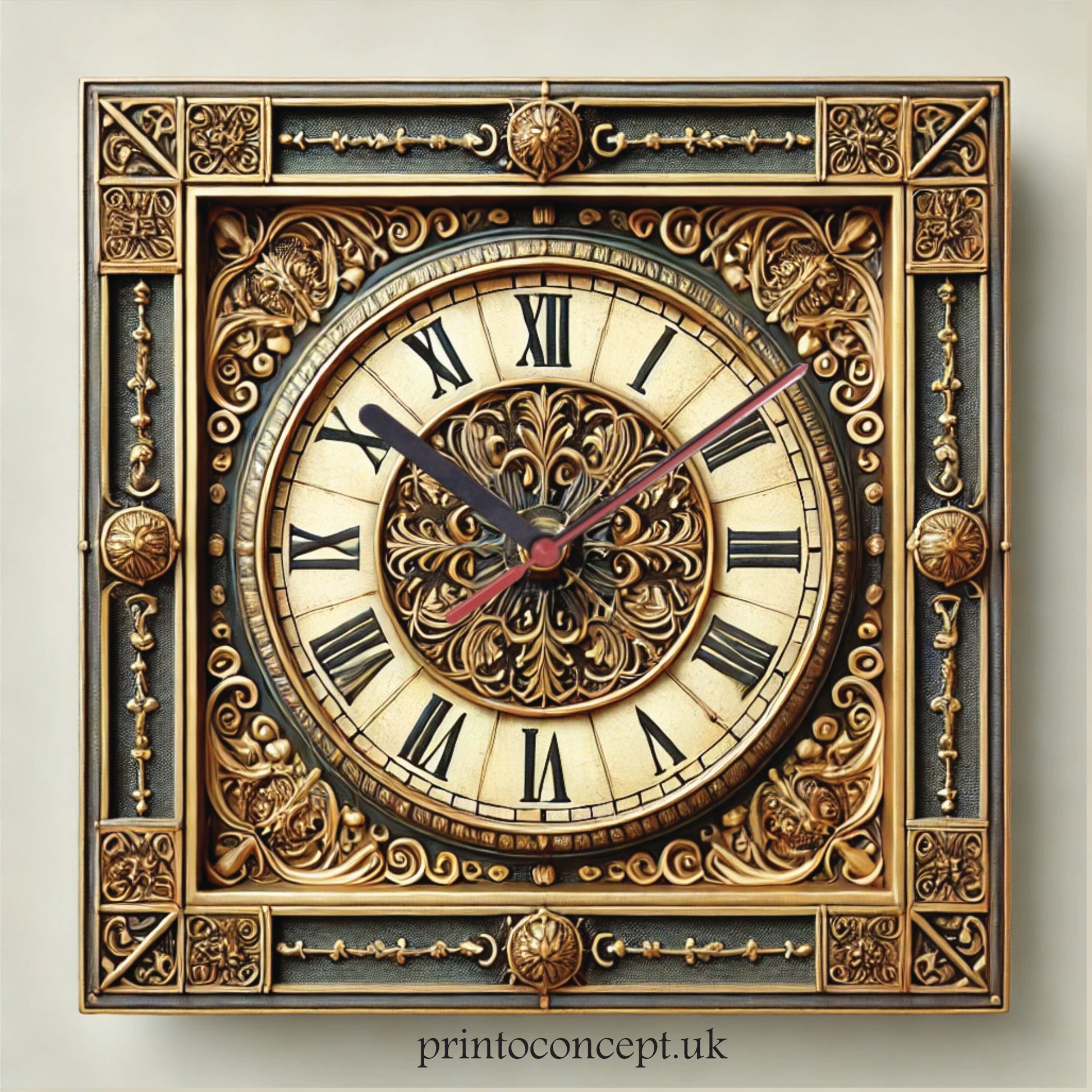 Wall Clock Retro Style Model 9 - Print Concept