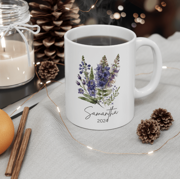 Custom Birth Flower Mug | CB Print Concept