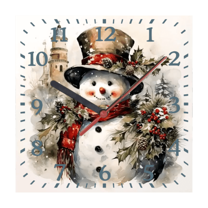 Snowman Clock - Print Concept