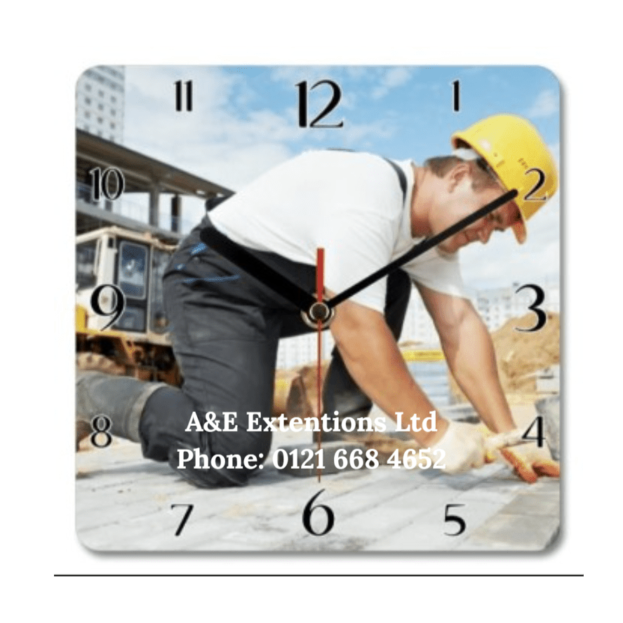 The Builder's Clock - Unique Custom Wall Clock for Builders | CB Print ...