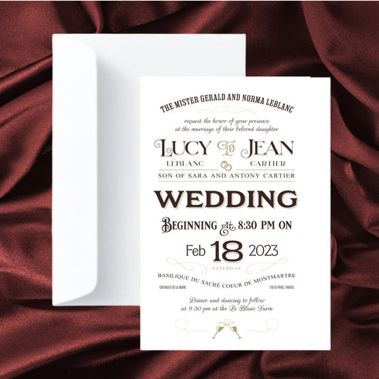 Wedding Invitations K0011 - Print Concept